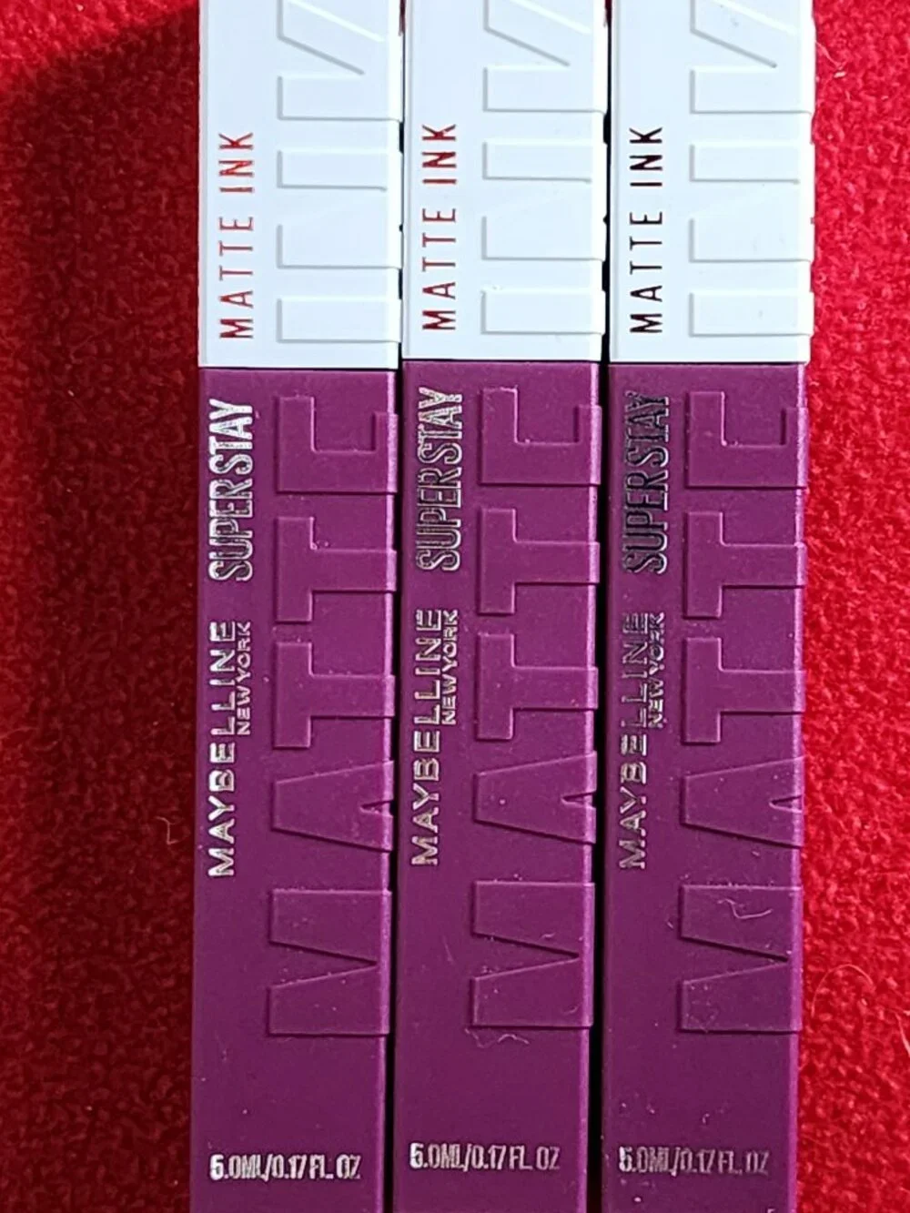 Maybelline New York Superstay Matte Ink .17fl oz. Lip Color 40 Believer 3pk